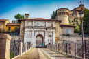 Entrance to the Castle of Brescia, Italy